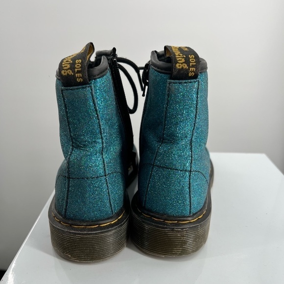 Dr Martens Pascal Turquoise Blue Glitter Boots US Size 2 - Picture 5 of 10